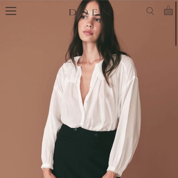 NWT Doen 2022 Jana Top- Salt - Picture 4 of 17